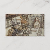 Alice Birthday Unverjaardagskonijn Hatter Party Visitekaartje (Achterkant)