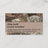 Alice Birthday Unverjaardagskonijn Hatter Party Visitekaartje (Voorkant)