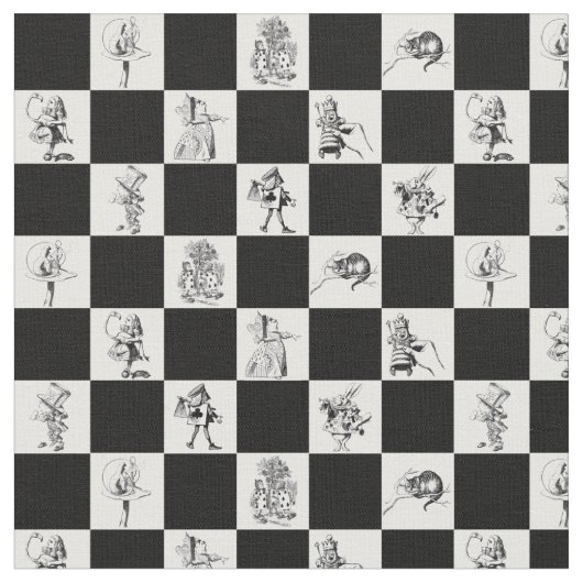 Alice Black en White op het bord Stof (Close Up)