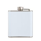 Alice blauw effen kleur met monogram heupfles (Achterkant)