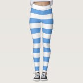 Alice Blue White - Leggings met grote strepen (Voorkant)