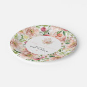 ALICE Blush Baby Brewing Shower Tea Party Papieren Bordje (Gekanteld)