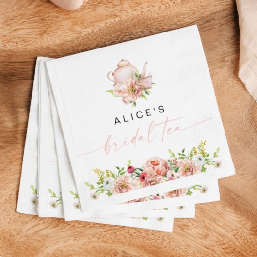 ALICE Blush Bloem Bruids Thee Party Brunch Borrel Servet