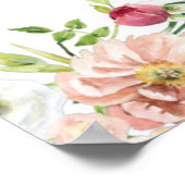 ALICE Blush Bloemige Verjaardags Thee Brunch Welko Poster (Hoek)