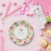 ALICE Blush Bloemrijke Bruiloft Thee Feest Brunch  Papieren Bordje (Feest)