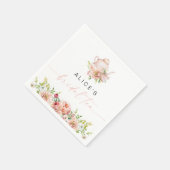 ALICE Blush Bloemrijke Bruiloft Thee Feest Brunch Servet (Hoek)