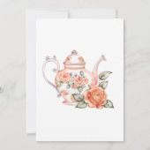 ALICE Blush Floral Bridal Tea Party Brunch Shower Kaart (Achterkant)