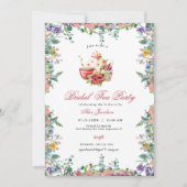 ALICE Blush Floral Bridal Tea Party Brunch Shower Kaart (Voorkant)