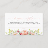 ALICE Blush Floral Spring Tea Party Luier Raffle Plaatskaartje (Voorkant)