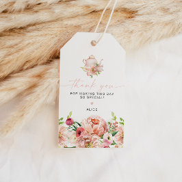ALICE Blush Waterverf Spring Floral Elegant Favor Cadeaulabel