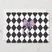Alice Bow Wonderland verjaardagsfoto uitnodiging (Achterkant)