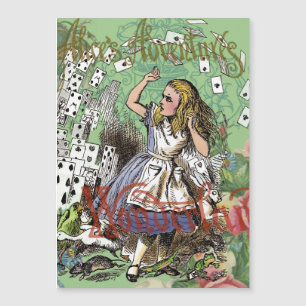 alice cards wonderland hatter konijn