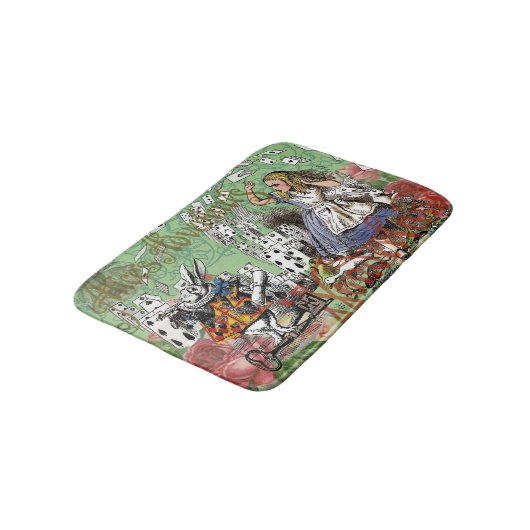 alice cards wonderland hatter konijn badmat (Gekanteld)
