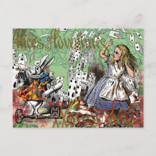 alice cards wonderland hatter konijn briefkaart