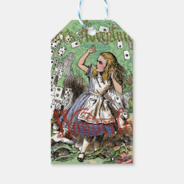 alice cards wonderland hatter konijn cadeaulabel