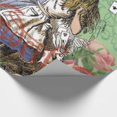alice cards wonderland hatter konijn cadeaupapier (Hoek)