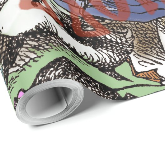 alice cards wonderland hatter konijn cadeaupapier (Rol Hoek)