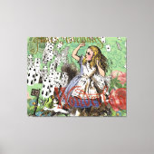 alice cards wonderland hatter konijn canvas afdruk (Voorkant)
