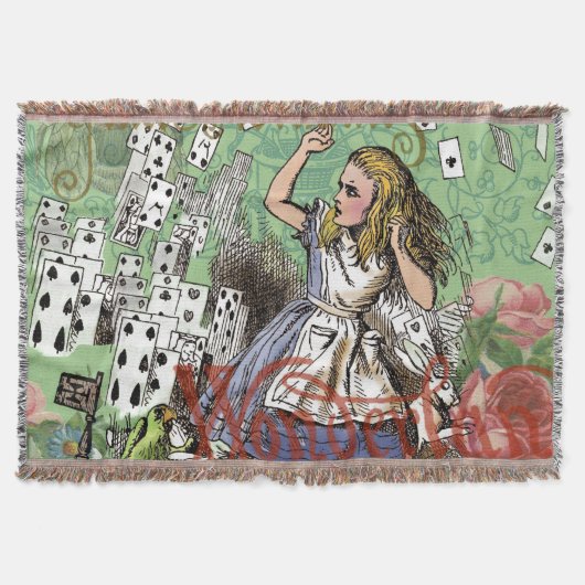 alice cards wonderland hatter konijn deken (Voorkant)
