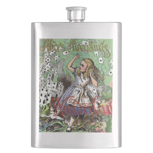 alice cards wonderland hatter konijn flacon (Voorkant)