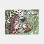 alice cards wonderland hatter konijn fleece deken (Voorkant (Horizontaal))