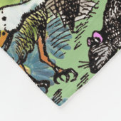 alice cards wonderland hatter konijn fleece deken (Hoek)