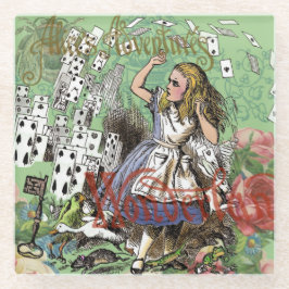 alice cards wonderland hatter konijn glazen onderzetter