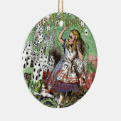 alice cards wonderland hatter konijn keramisch ornament (Rechts)