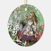 alice cards wonderland hatter konijn keramisch ornament (Links)