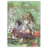 alice cards wonderland hatter konijn klembord (Achterkant)
