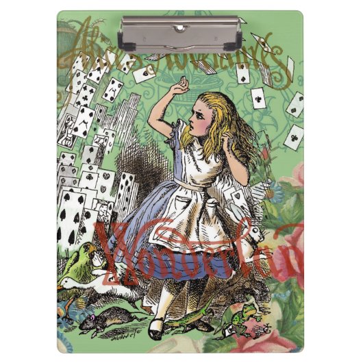 alice cards wonderland hatter konijn klembord (Voorkant)