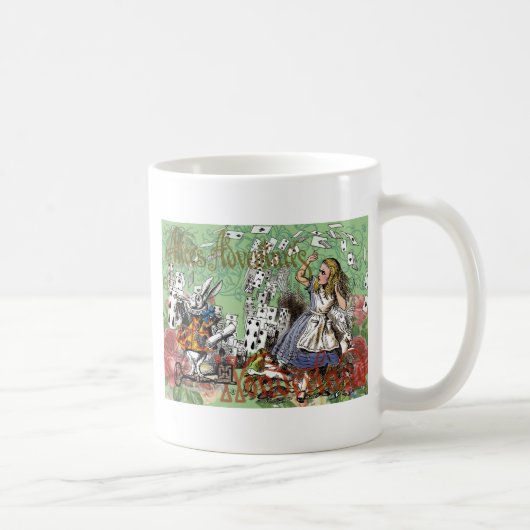 alice cards wonderland hatter konijn koffiemok (Rechts)