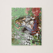 alice cards wonderland hatter konijn legpuzzel (Verticaal)