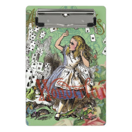 alice cards wonderland hatter konijn mini klembord