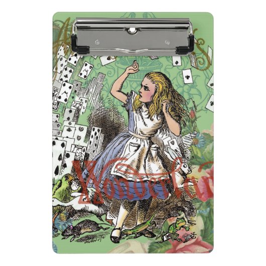 alice cards wonderland hatter konijn mini klembord (Voorkant)