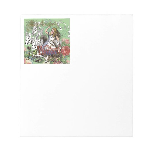 alice cards wonderland hatter konijn notitieblok (Voorkant)