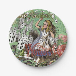 alice cards wonderland hatter konijn papieren bordje