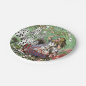 alice cards wonderland hatter konijn papieren bordje (Gekanteld)