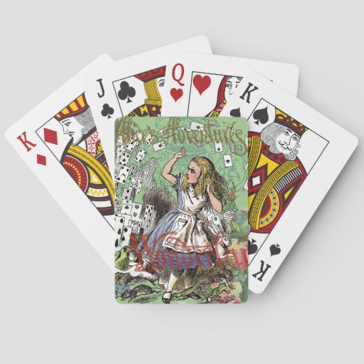 alice cards wonderland hatter konijn pokerkaarten (Achterkant)