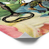 alice cards wonderland hatter konijn poster (Hoek)