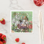 alice cards wonderland hatter konijn servetten (Insitu)