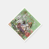 alice cards wonderland hatter konijn servetten (Hoek)