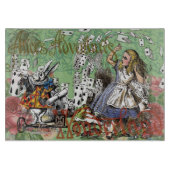 alice cards wonderland hatter konijn snijplank (Voorkant)