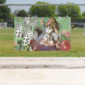 alice cards wonderland hatter konijn spandoek (Insitu)