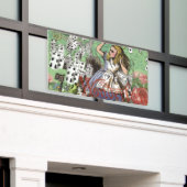 alice cards wonderland hatter konijn spandoek (Buitenkant Gebouw)