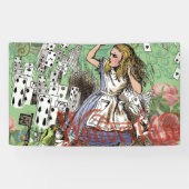 alice cards wonderland hatter konijn spandoek (Horizontaal)