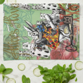 alice cards wonderland hatter konijn theedoek (Gevouwen)