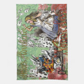 alice cards wonderland hatter konijn theedoek (Verticaal)