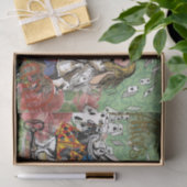 alice cards wonderland hatter konijn tissuepapier (Geschenk)