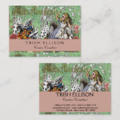 alice cards wonderland hatter konijn visitekaartje (Voorkant / Achterkant)